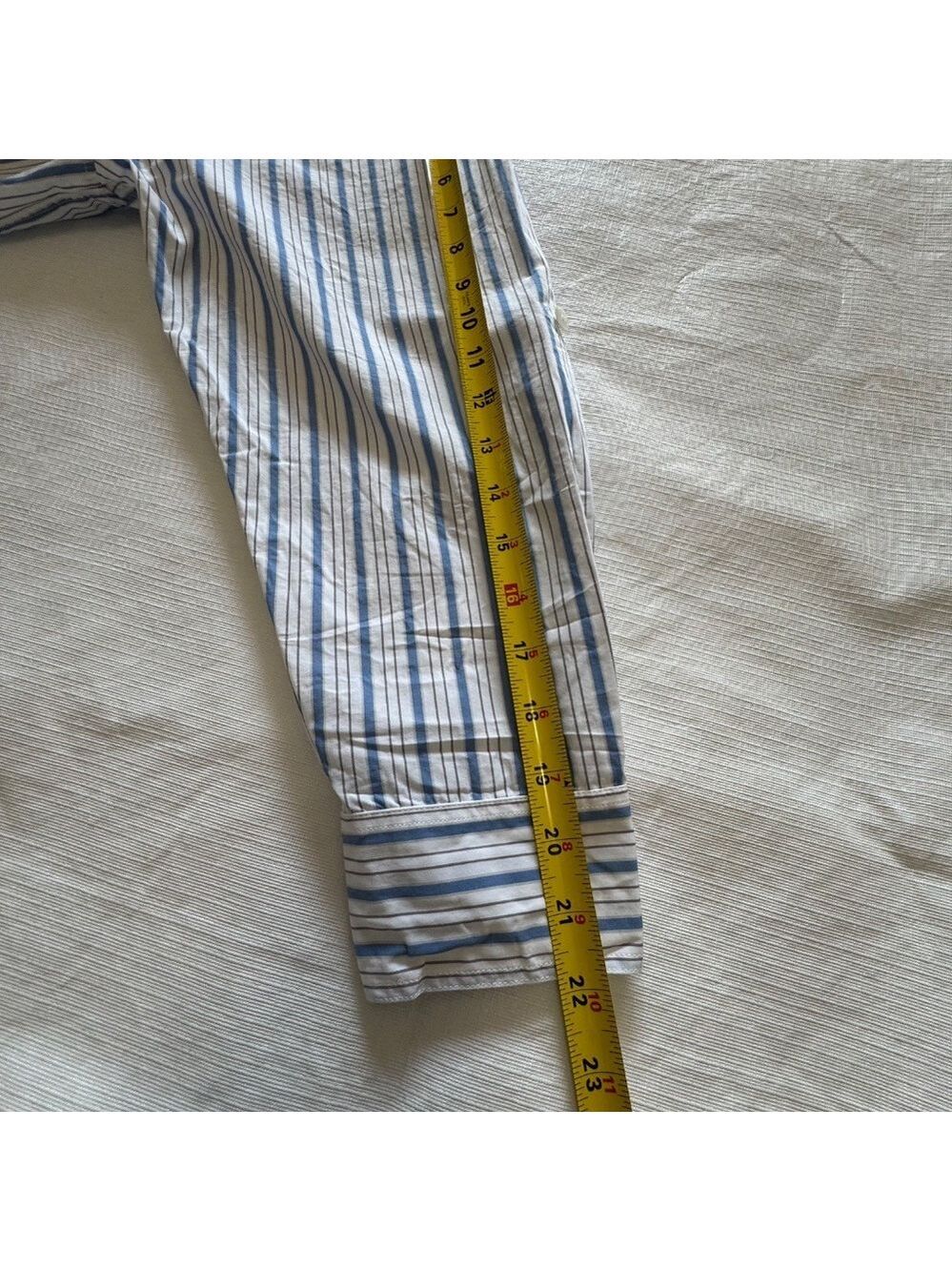 Babaton Oversized Blue and White Striped Button Down Shirt Small - Picture 9 of 10